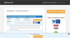 Desktop Screenshot of geld-magazin.info